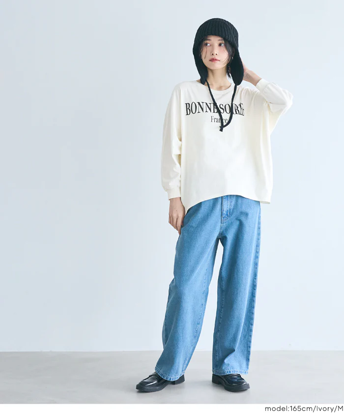 セール★1490円→990円ドルマンロゴTシャツ レディース メール便不可 - Image 2