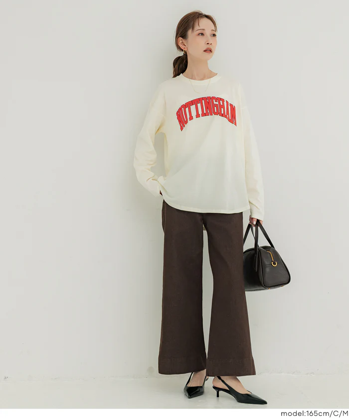 セール★1290円→990円 ビッグロゴ長袖Tシャツ レディース メール便不可 - Image 10