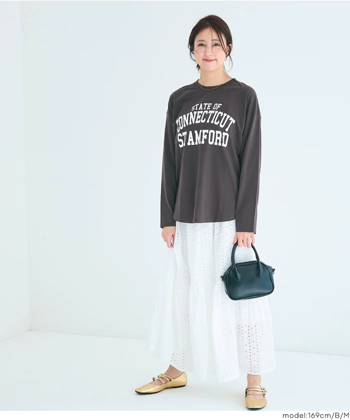 セール★1290円→990円 ビッグロゴ長袖Tシャツ レディース メール便不可 - Image 6