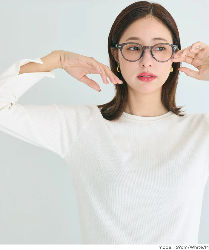 リブクルーネックTシャツ レディース メール便不可 - Image 7