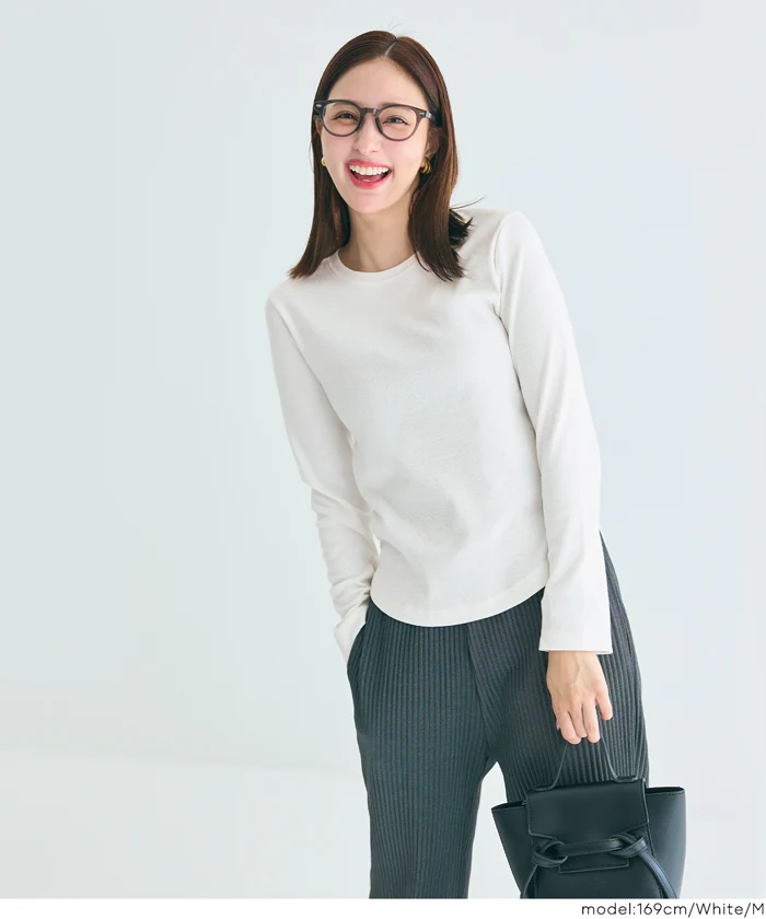 リブクルーネックTシャツ レディース メール便不可 - Image 8