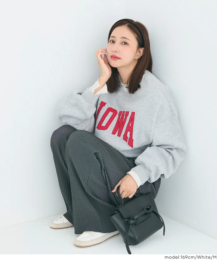 リブクルーネックTシャツ レディース メール便不可 - Image 9