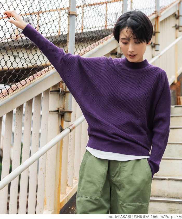 WEB3色限定セール★ドルマンボトルネックニット ドルマンスリーブ プチタートル ハイネック 長袖 カシミヤタッチ メール便不可 - Image 8