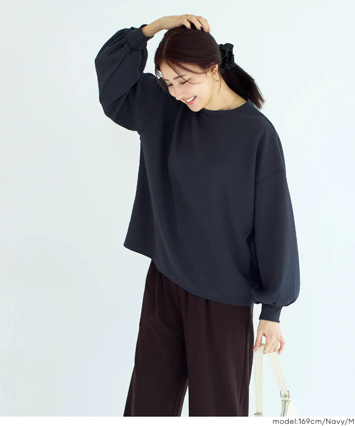 エンボスバルーンスリーブカットソー レディース メール便不可 - Image 11
