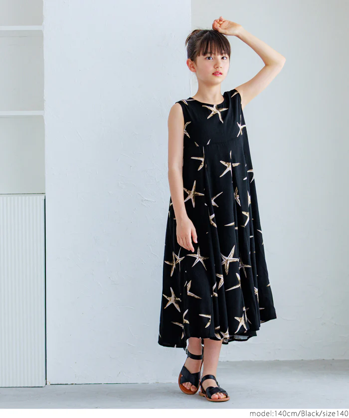 親子お揃いレーヨンヒトデワンピース キッズ メール便不可 - Image 3