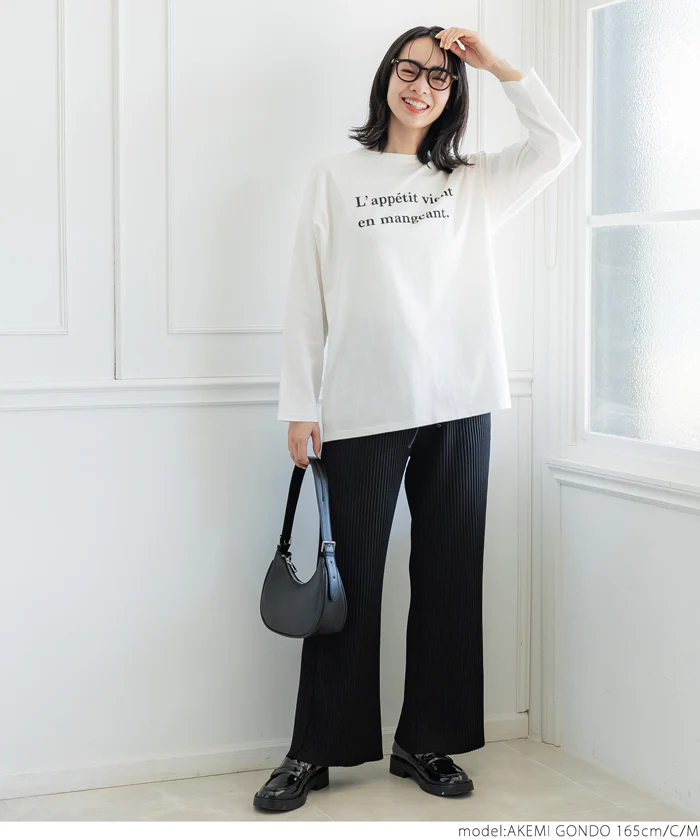 ビッグシルエットアソートプリントロングTシャツ レディース メール便不可 - Image 12