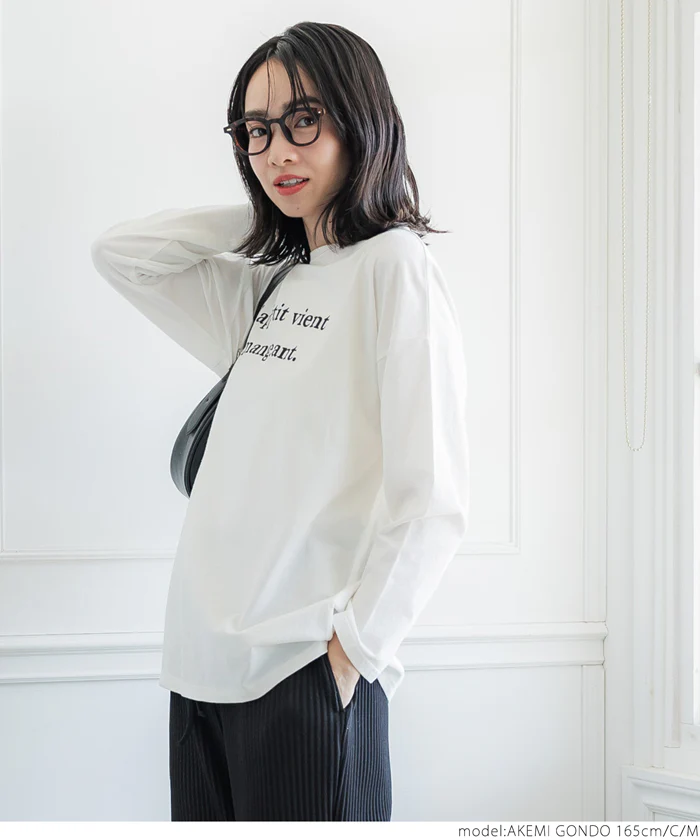 ビッグシルエットアソートプリントロングTシャツ レディース メール便不可 - Image 13
