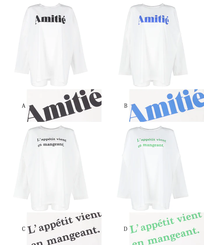ビッグシルエットアソートプリントロングTシャツ レディース メール便不可 - Image 21