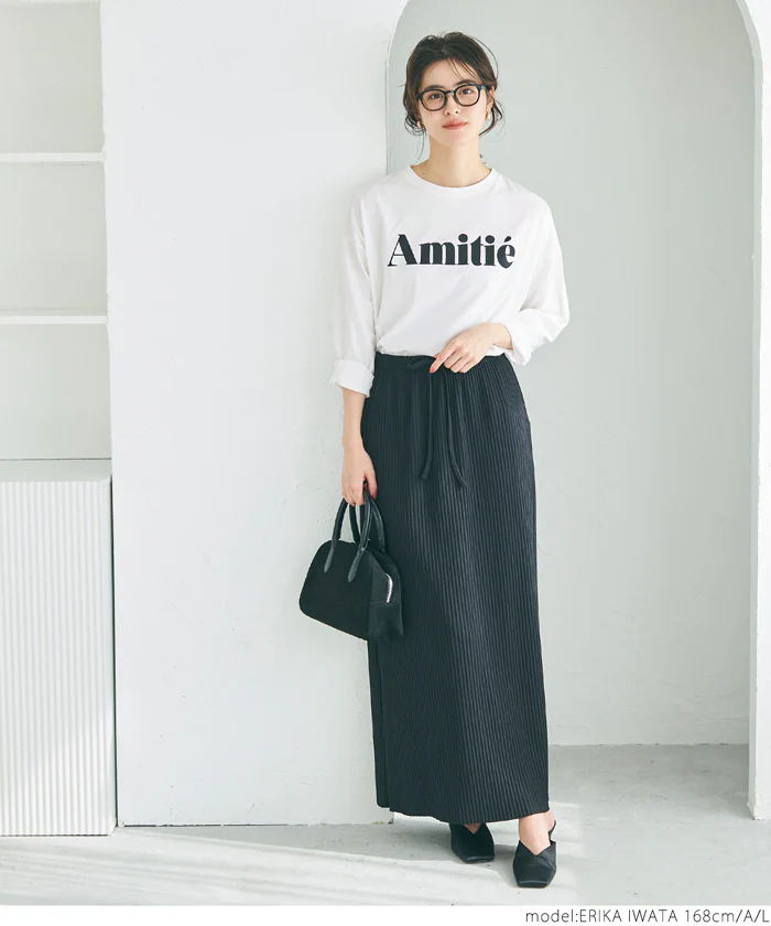 ビッグシルエットアソートプリントロングTシャツ レディース メール便不可 - Image 6