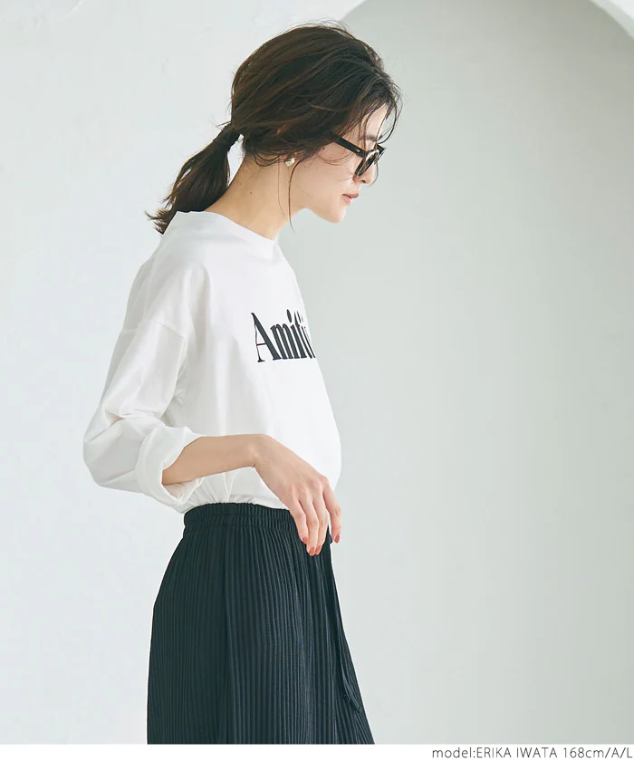 ビッグシルエットアソートプリントロングTシャツ レディース メール便不可 - Image 7