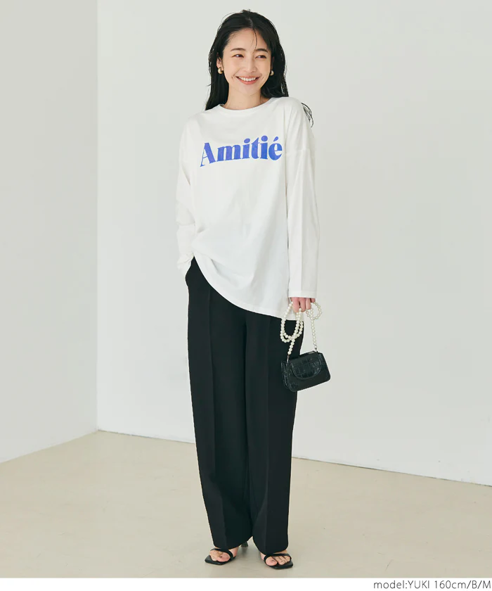 ビッグシルエットアソートプリントロングTシャツ レディース メール便不可 - Image 8