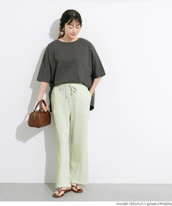 GW限定セール★ シボシャーリングイージーパンツ レディース メール便不可 - Image 4