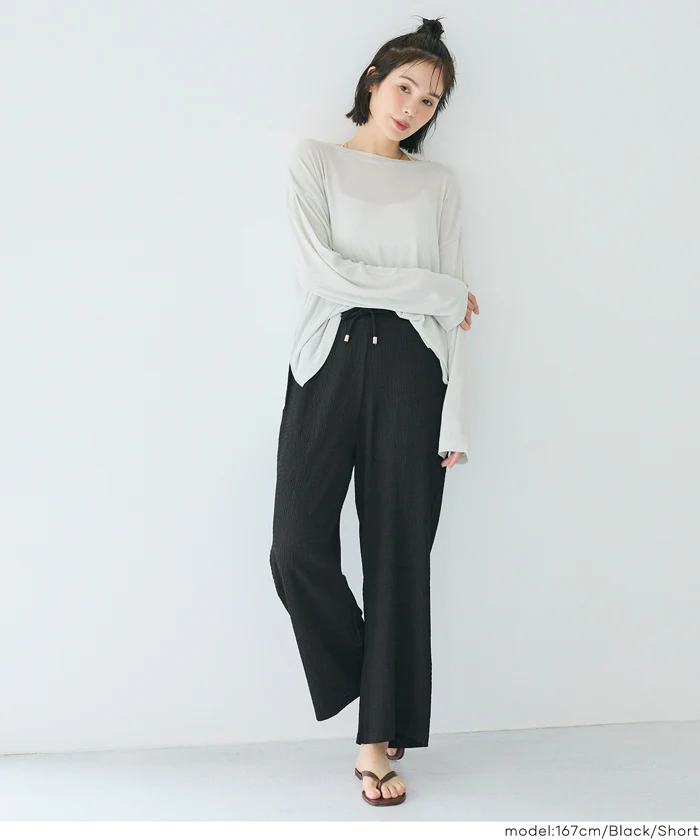 GW限定セール★ シボシャーリングイージーパンツ レディース メール便不可 - Image 7