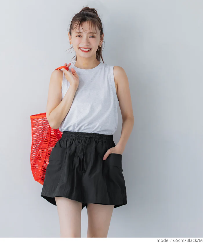 ワッシャーナイロンキュロット レディース メール便可 - Image 5