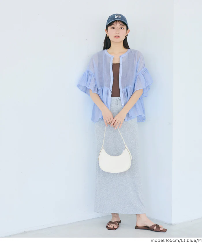 シアーフリルブラウス レディース メール便不可【田中里奈様着用】 - Image 11