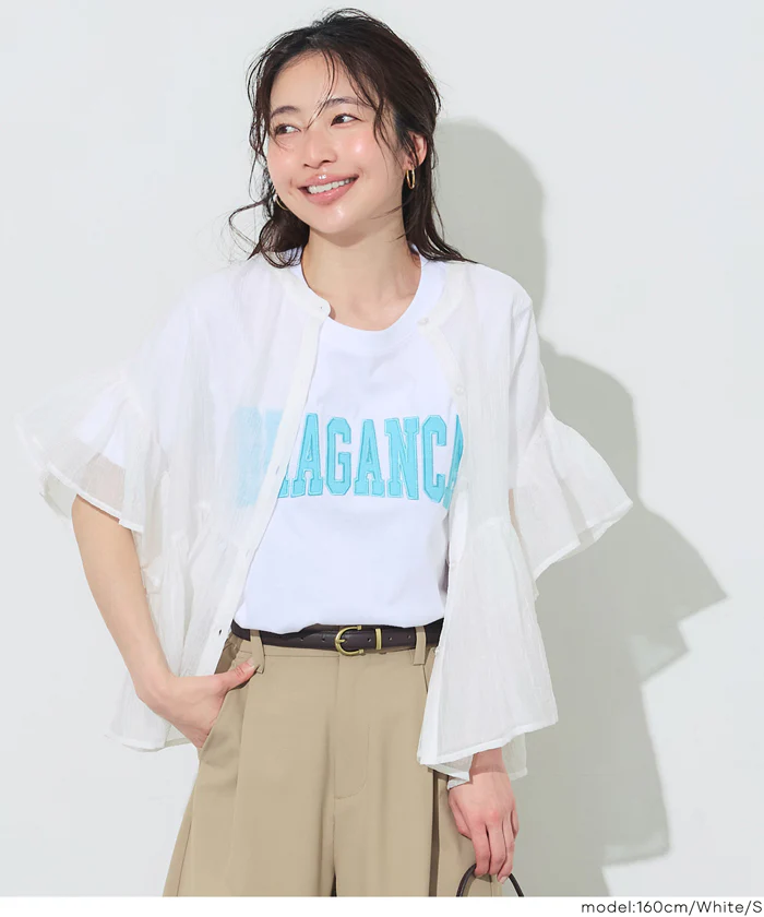 シアーフリルブラウス レディース メール便不可【田中里奈様着用】 - Image 16