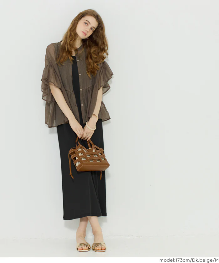 シアーフリルブラウス レディース メール便不可【田中里奈様着用】 - Image 9