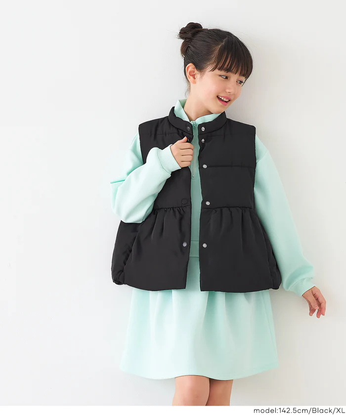 親子お揃いペプラム中綿ベスト キッズ メール便不可 - Image 11