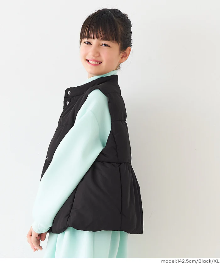 親子お揃いペプラム中綿ベスト キッズ メール便不可 - Image 12