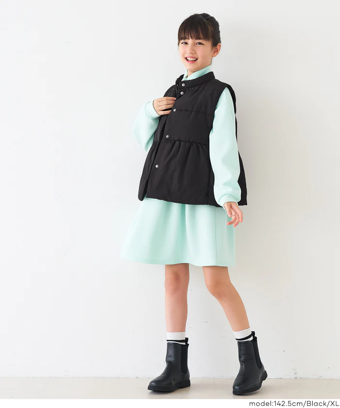 親子お揃いペプラム中綿ベスト キッズ メール便不可 - Image 13