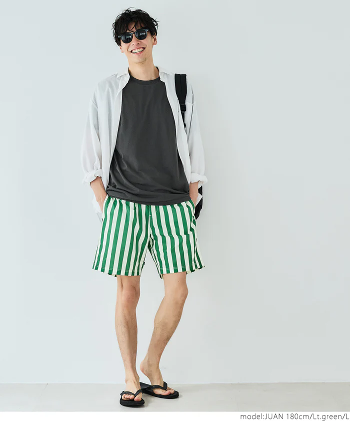 セール★1690円→1290円 メンズストライプショートパンツ メール便不可 - Image 11