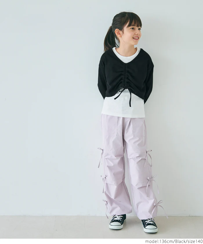 セール★1690円→550円 シャーリング短丈スウェットタンクトップ2枚セット キッズ メール便不可 - Image 2