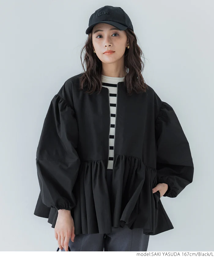バルーンスリーブギャザージャケット レディース メール便不可 - Image 4
