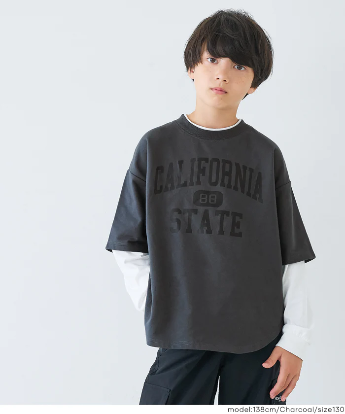 長袖レイヤードTシャツ キッズ メール便不可 - Image 2