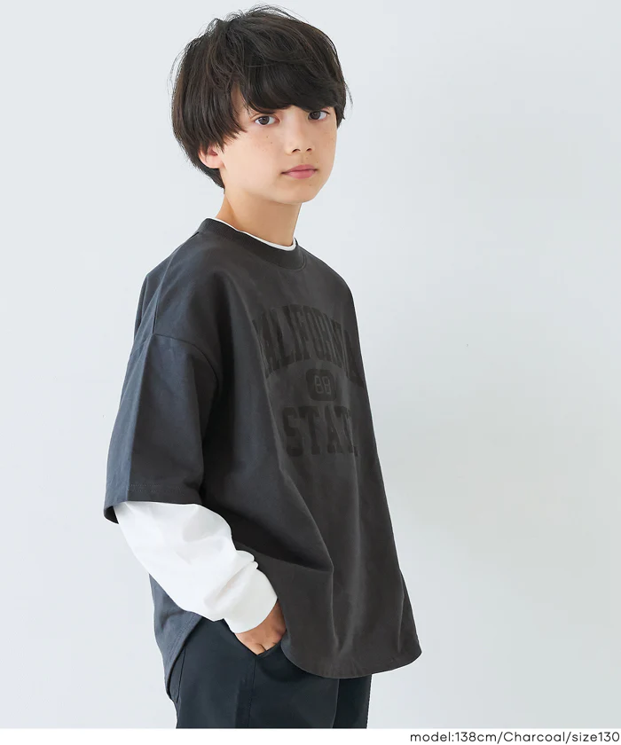 長袖レイヤードTシャツ キッズ メール便不可 - Image 3