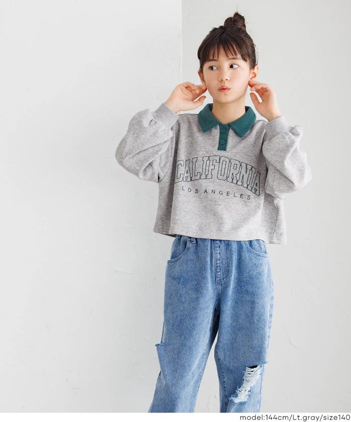 ポロカラースウェットトップス キッズ メール便不可 - Image 5