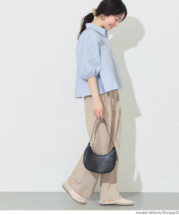 パフスリーブフレアシャツ レディース メール便不可 - Image 11