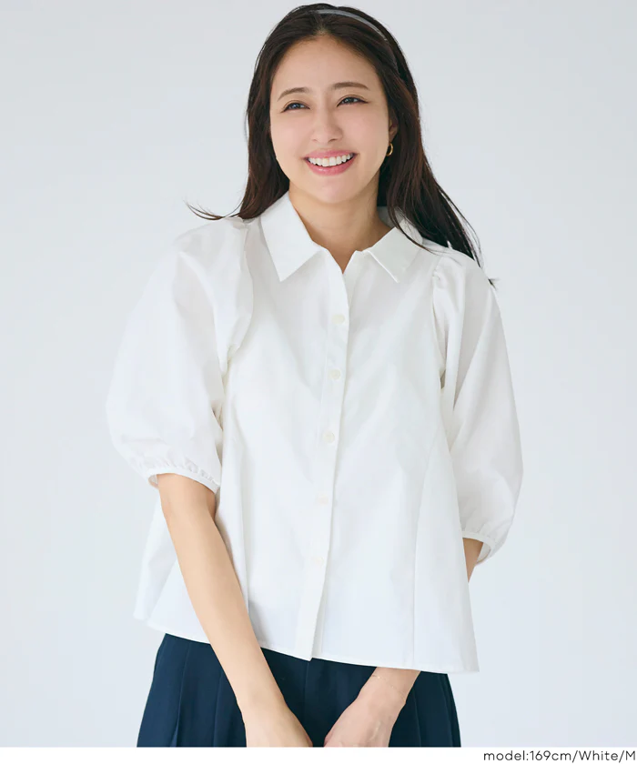 パフスリーブフレアシャツ レディース メール便不可 - Image 4