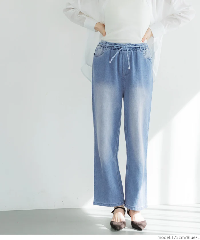 WEB限定セール ★3990円→990円リラックスデニムワイドパンツ レディース メール便不可 - Image 10
