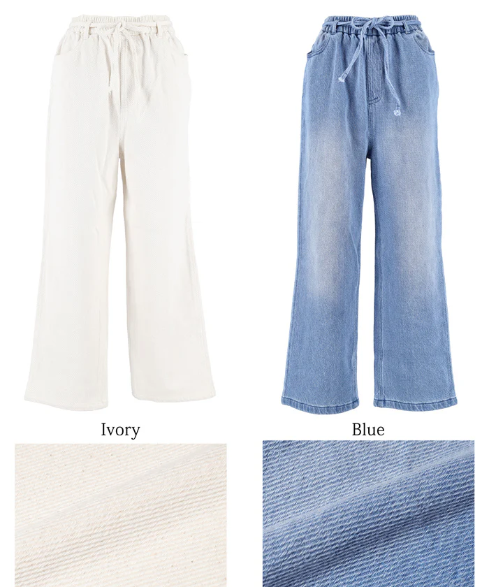 WEB限定セール ★3990円→990円リラックスデニムワイドパンツ レディース メール便不可 - Image 16