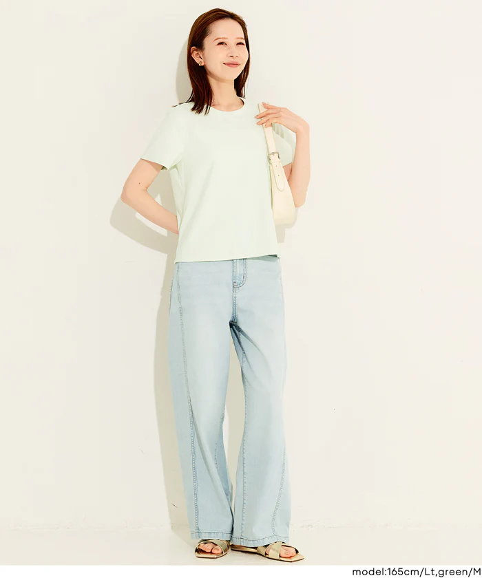 EAZYTEXクルーネックTシャツ レディース メール便不可 - Image 11