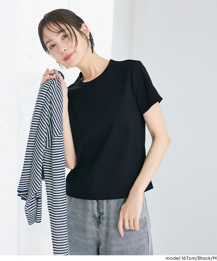 EAZYTEXクルーネックTシャツ レディース メール便不可 - Image 15