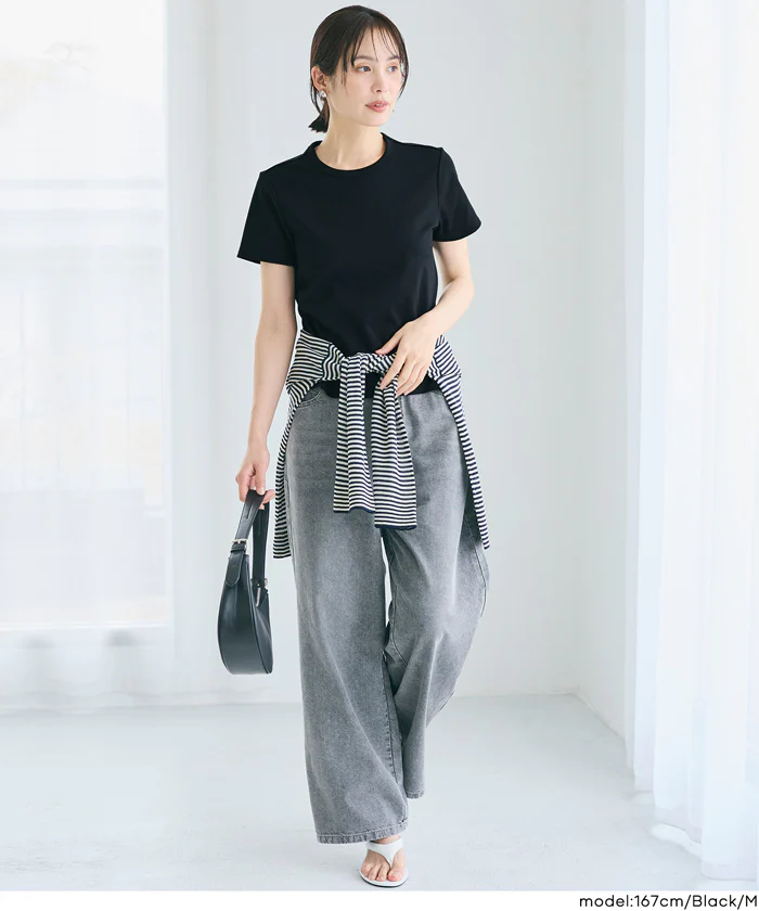 EAZYTEXクルーネックTシャツ レディース メール便不可 - Image 17