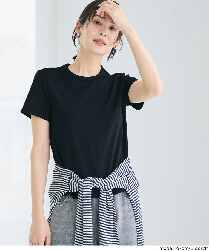 EAZYTEXクルーネックTシャツ レディース メール便不可 - Image 18