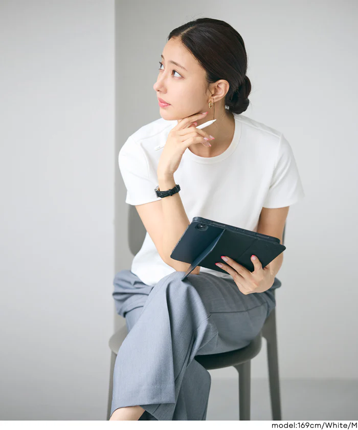 EAZYTEXクルーネックTシャツ レディース メール便不可 - Image 6