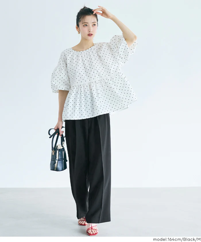 ダブルクロスワイドパンツ レディース メール便不可 - Image 5