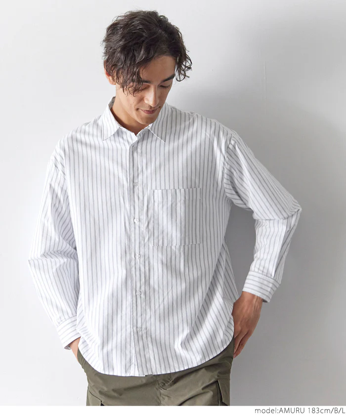 セール★2490円→990円 コットンオックスリラックスシャツ メンズ メール便不可 - Image 12