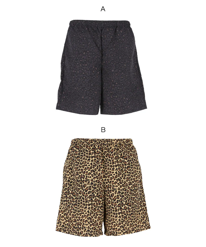 ワッシャーナイロンレオパードショートパンツ メンズ レディース メール便不可 - Image 13