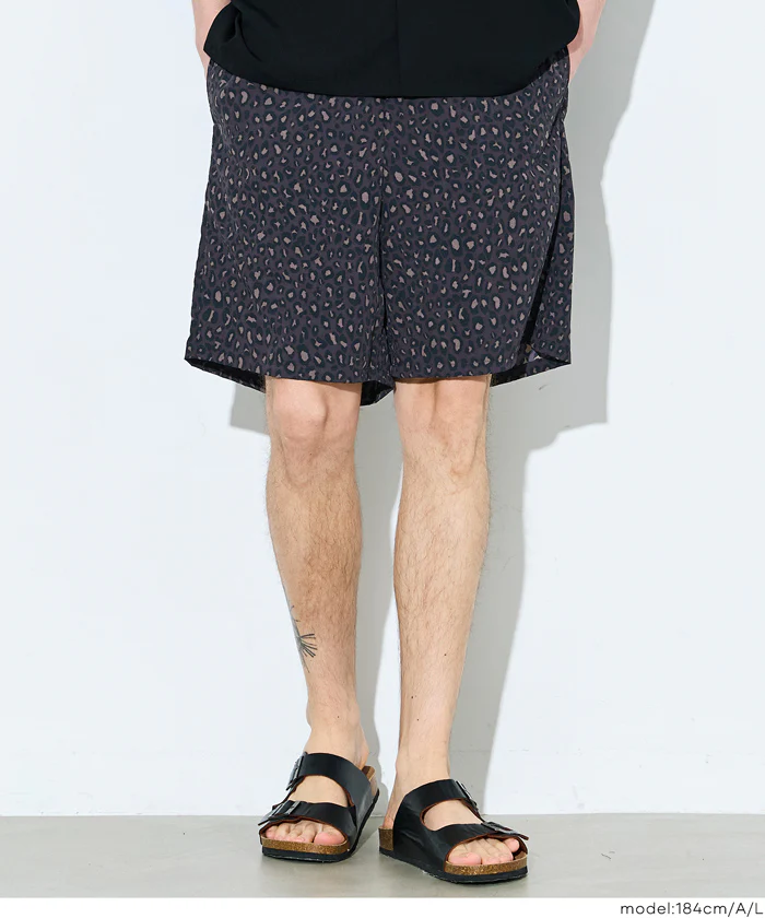 ワッシャーナイロンレオパードショートパンツ メンズ レディース メール便不可 - Image 6