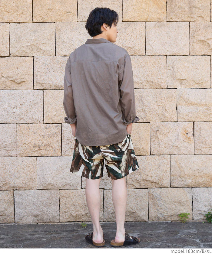 ワッシャーナイロンアブストラクト柄ショートパンツ メンズ メール便不可 - Image 10