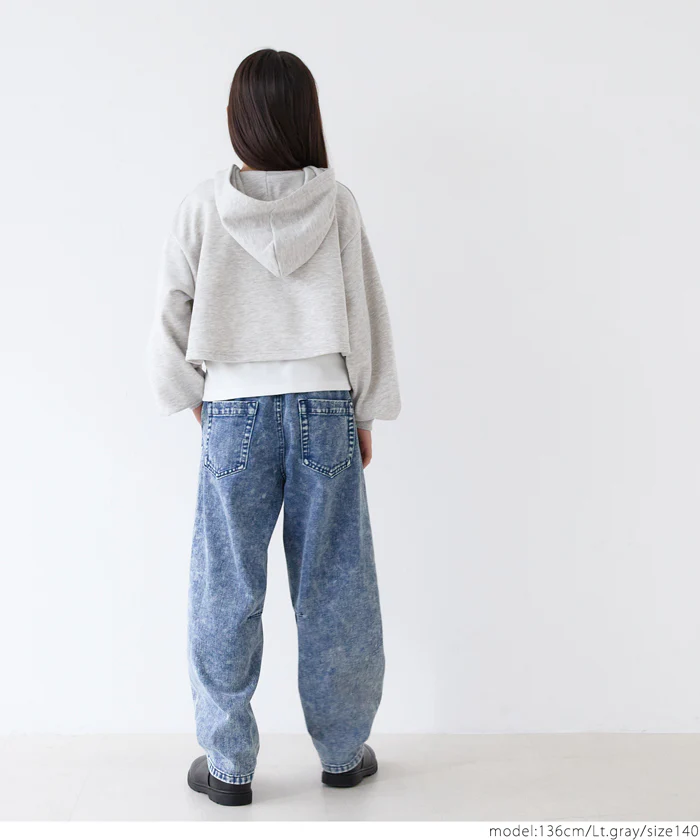セール★1990円→550円 クロップド丈フーディ―＆インナータンク 2枚セット キッズ メール便不可 - Image 4