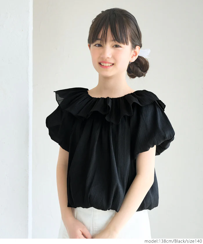 セール★1690円→1490円 親子お揃いシアーブラウス キッズ メール便不可 - Image 2
