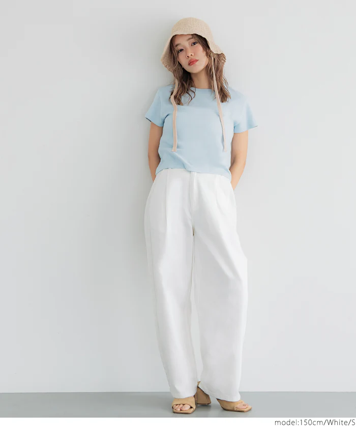 サマーデニムタックパンツ レディース メール便不可 coca コカ - Image 10