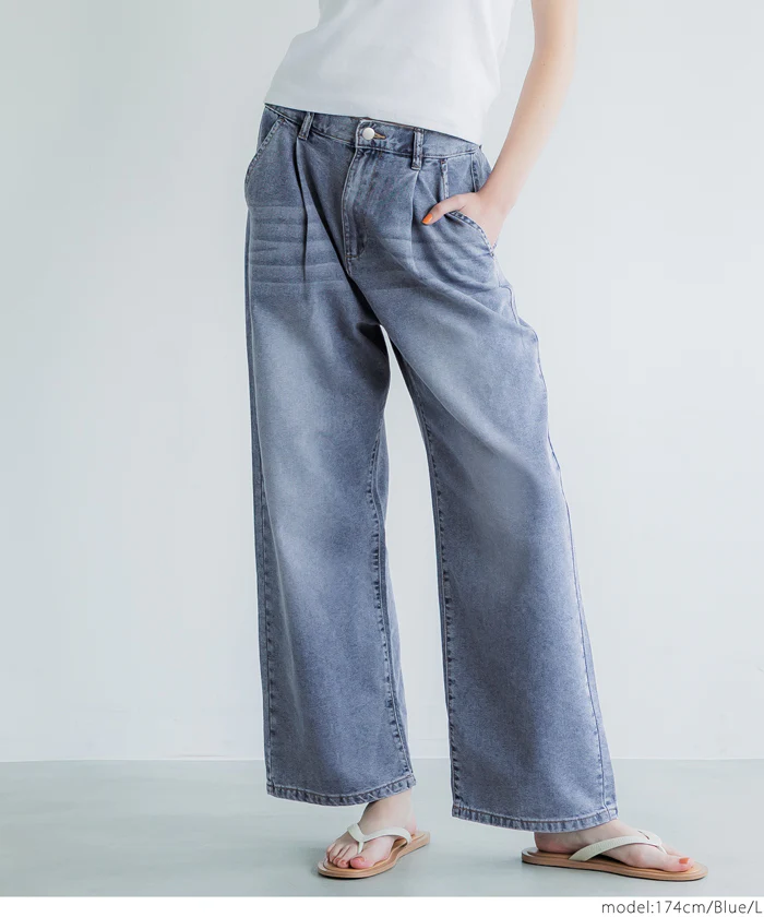 サマーデニムタックパンツ レディース メール便不可 coca コカ - Image 16