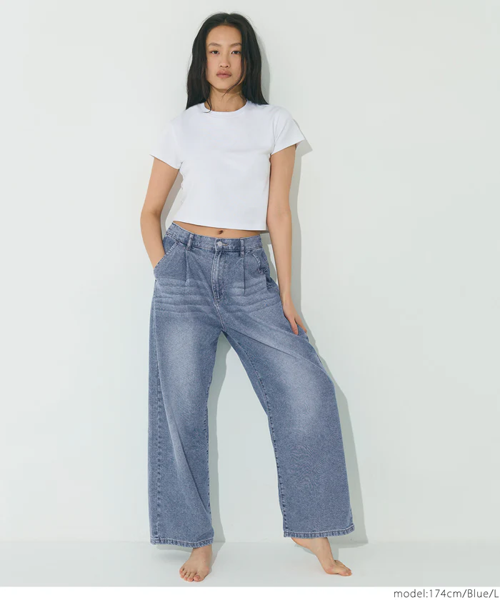 サマーデニムタックパンツ レディース メール便不可 coca コカ - Image 18