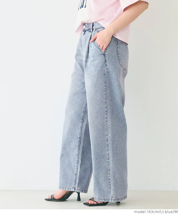 サマーデニムタックパンツ レディース メール便不可 coca コカ - Image 7